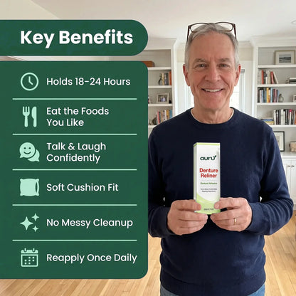 Auru ™ | Stop Denture Slipping 100% - All-Day Secure Hold