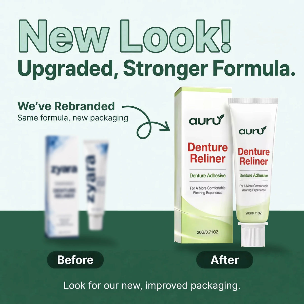 Auru ™ | Stop Denture Slipping 100% - All-Day Secure Hold