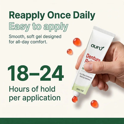 Auru ™ | Stop Denture Slipping 100% - All-Day Secure Hold