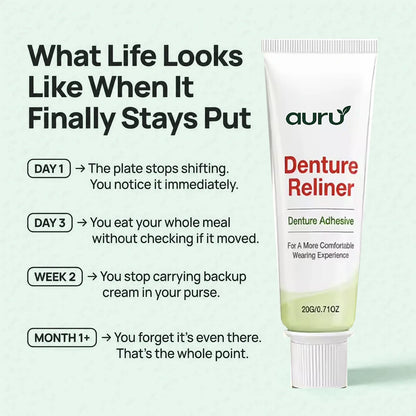 Auru ™ | Stop Denture Slipping 100% - All-Day Secure Hold
